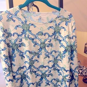 Lands’ End women swim rash guard size medium